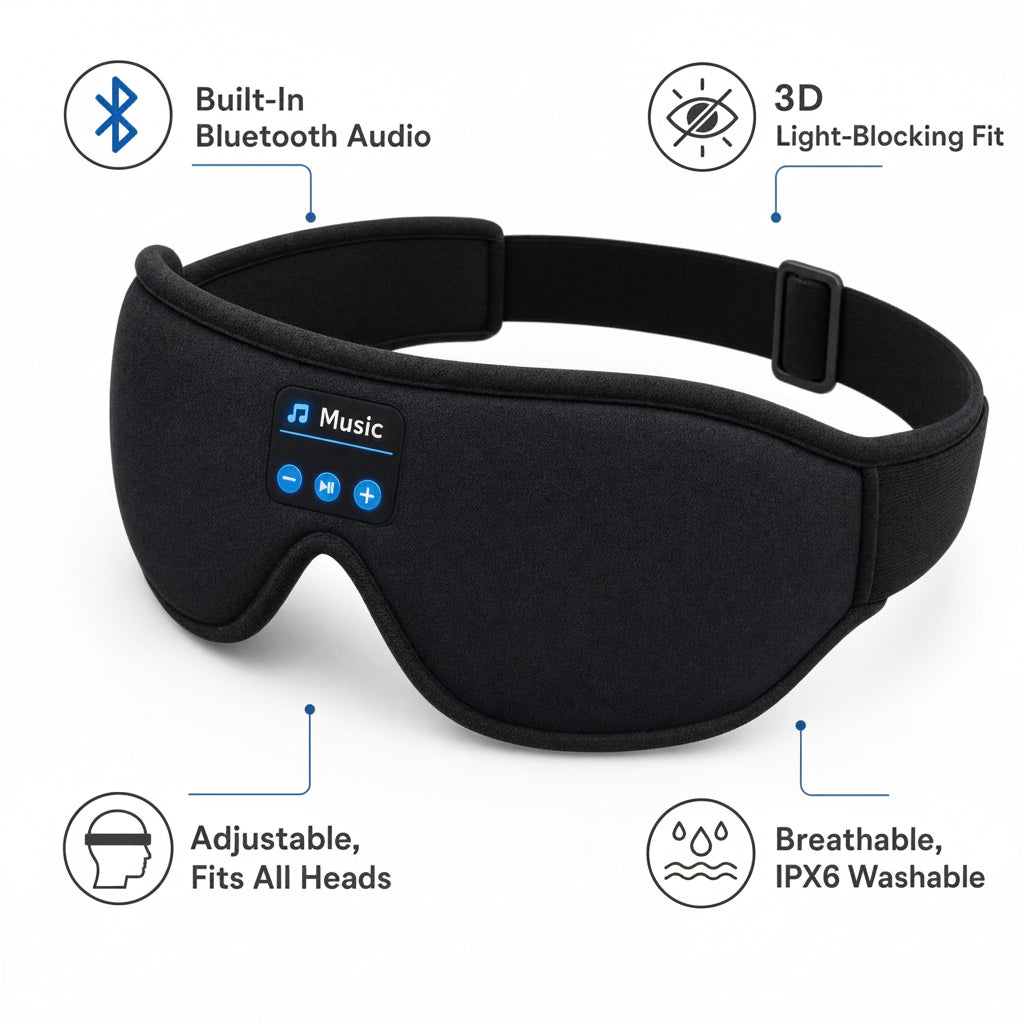 3D Eye Mask Bluetooth 50 Unlimited Music Stereo